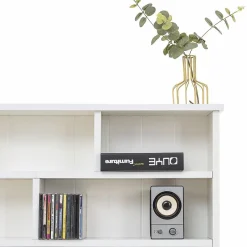 Blackcolors Lit Double Bois 140X200Cm Tiroirs Blanc Outlet