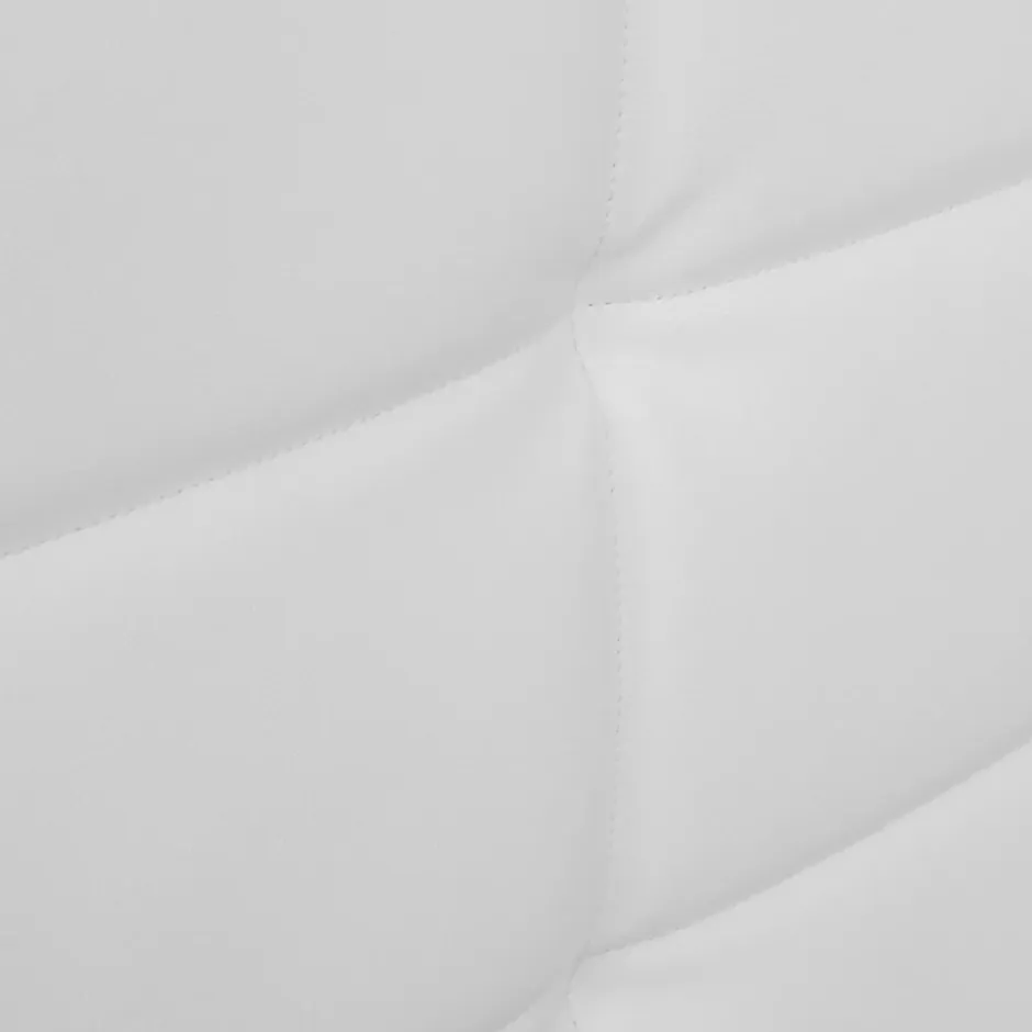 IDMarket Lit double CHARLOTTE avec tête de lit et sommier 140 x 190 cm PVC blanc Online