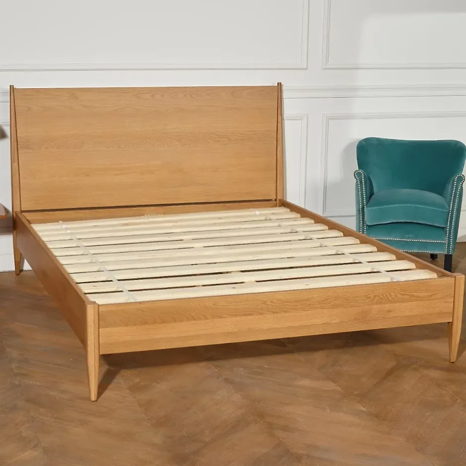 Robin des bois Lit double DALHIA Style scandinave en bois, 160 x 200 New