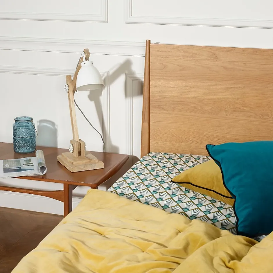Robin des bois Lit double DALHIA Style scandinave en bois, 160 x 200 New