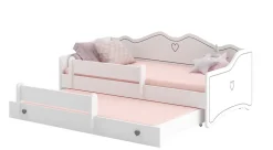 Kobi Lit double EMMA avec rail 160x80 gris