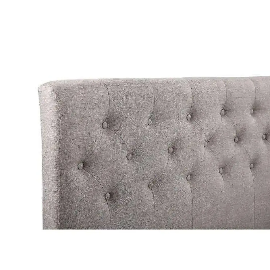 Habitat Et Jardin Lit double "Emmy" - 140 x 190 cm - Taupe Discount