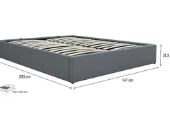 Habitat Et Jardin Lit double en PVC avec coffre 