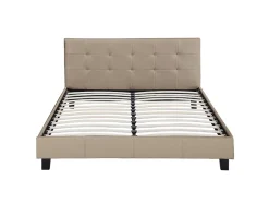 Habitat Et Jardin Lit double en pvc "Julia" 140 x 190 cm Taupe Sale