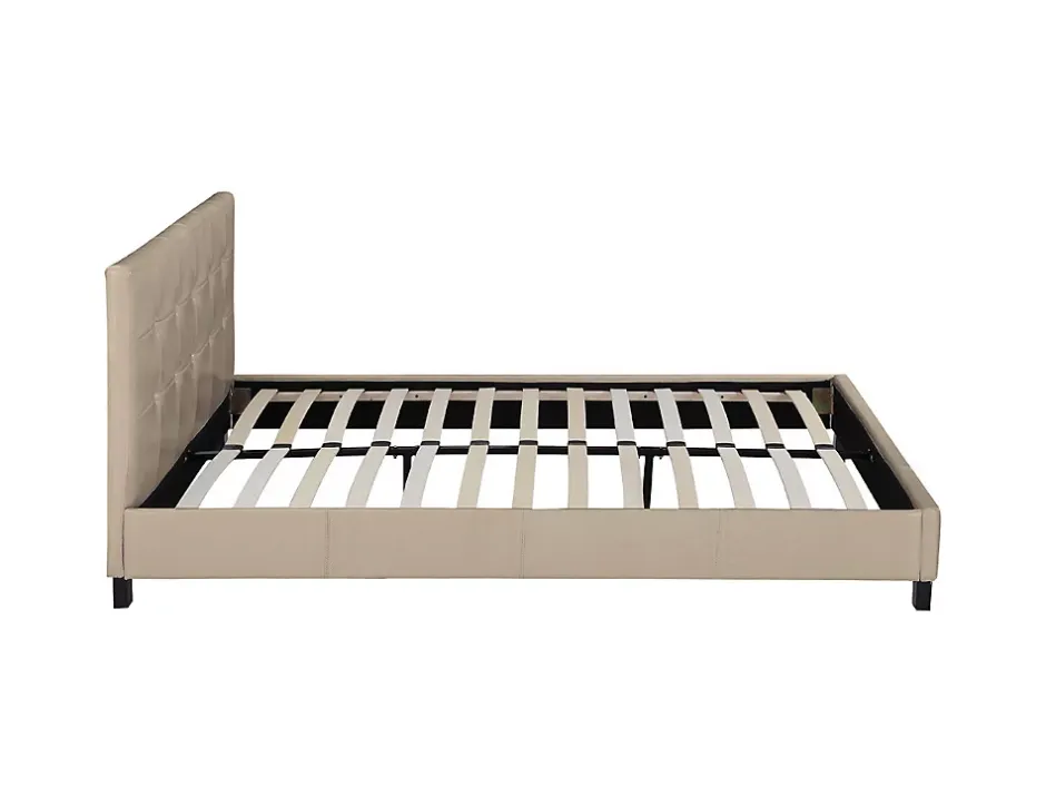 Habitat Et Jardin Lit double en pvc "Julia" 140 x 190 cm Taupe Sale