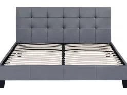Habitat Et Jardin Lit double en pvc "Julia" - 140 x 190 cm - Gris Hot