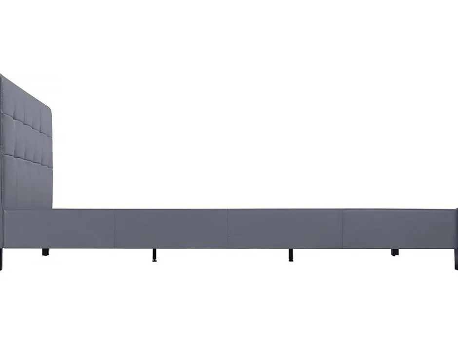 Habitat Et Jardin Lit double en pvc "Julia" - 160 x 200 - Gris clair
