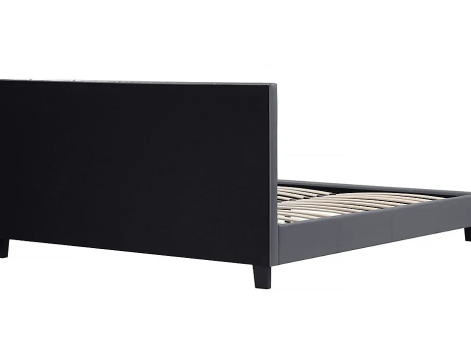 Habitat Et Jardin Lit double en pvc "Julia" - 160 x 200 - Gris clair