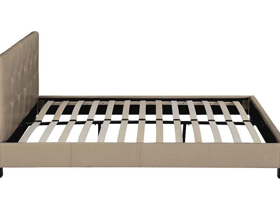 Habitat Et Jardin Lit double en pvc "Julia" - 160 x 200 - Taupe