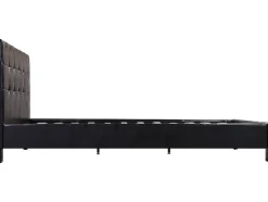 Habitat Et Jardin Lit double en pvc "Julia" 140 x 190 cm Noir Discount