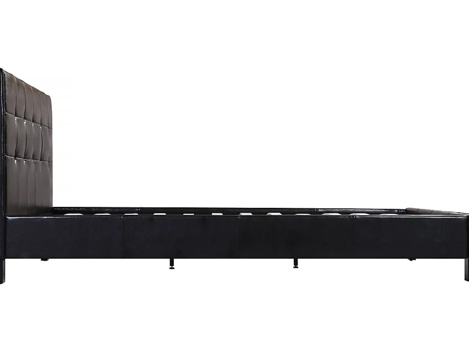 Habitat Et Jardin Lit double en pvc "Julia" 140 x 190 cm Noir Discount