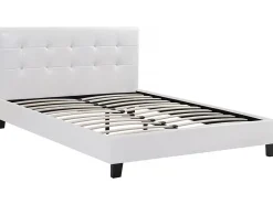 Habitat Et Jardin Lit double en pvc "Julia" - 140 x 190 cm - Blanc Online