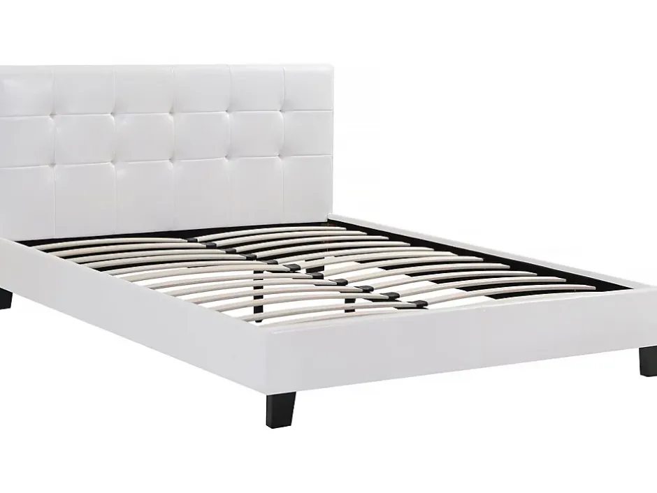 Habitat Et Jardin Lit double en pvc "Julia" - 140 x 190 cm - Blanc Online