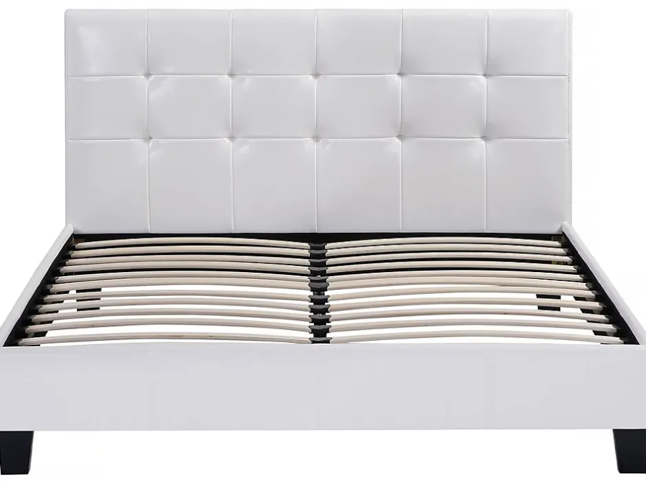 Habitat Et Jardin Lit double en pvc "Julia" - 140 x 190 cm - Blanc Online