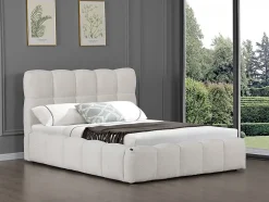 Palozi Home Lit double en tissu avec coffre 