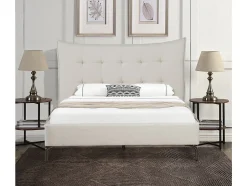 Palozi Home Lit double en tissu capitonné 