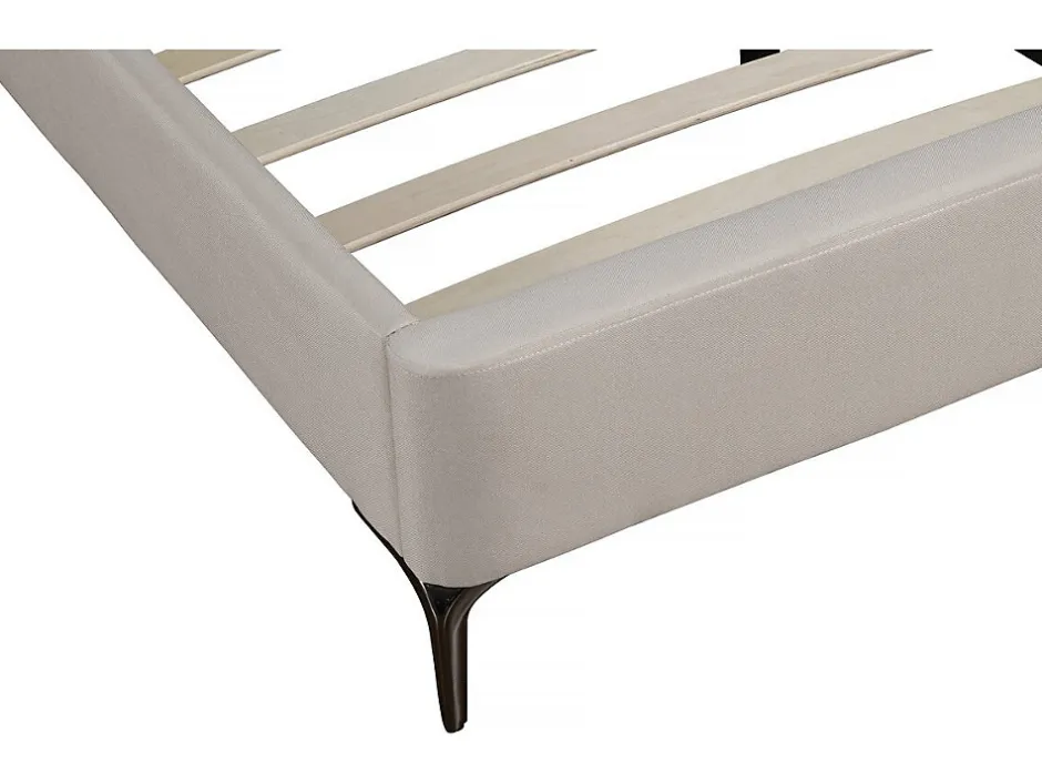 Palozi Home Lit double en tissu capitonné " Aspen" 140 x 190 cm Beige