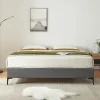 [En.Casa] Lit double Lilla 160 x 200 cm gris foncé en.casa Best