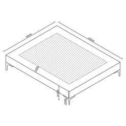[En.Casa] Lit double Lilla 160 x 200 cm gris foncé en.casa Best