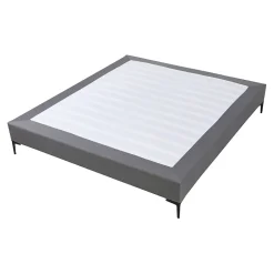 [En.Casa] Lit double Lilla 160 x 200 cm gris foncé en.casa Best