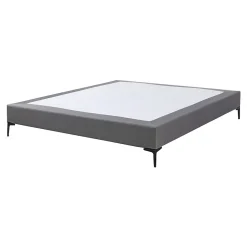 [En.Casa] Lit double Lilla 180 x 200 cm gris foncé en.casa Hot