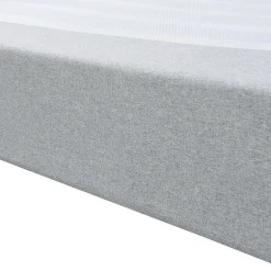 [En.Casa] Lit double Lilla 160 x 200 cm gris clair en.casa