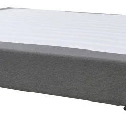 [En.Casa] Lit double Lilla 140 x 200 cm gris foncé en.casa