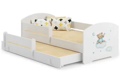Kobi Lit double LUK 160x80 Blue Teddy Bear