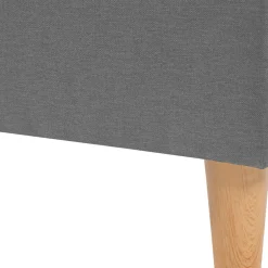 IDMarket Lit double scandinave BALTA avec tête de lit et sommier 160 x 200 cm tissu gris clair Sale