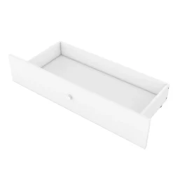 Okwish Lit Double 180x200 cm - Lit Adulte avec 4 Tiroirs et Tête Multifonctionnelle - Bois de Pin et MDF - Blanc - Sans Matelas