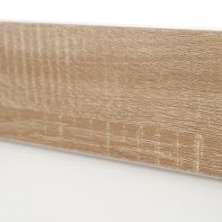 Okwish Lit double 140x200 cm - Lit adulte flottant en bois massif avec sommier à lattes - Bois massif - Sans Matelas - Naturel