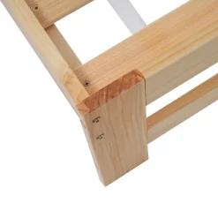 Okwish Lit double 140x200 cm - Lit classique avec tête de lit et sommier à lattes - Pin - Sans matelas - Naturel Best