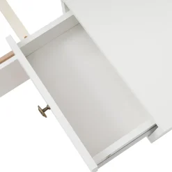 Okwish Lit double 180x200 cm - Lit en bois avec 2 tables de chevet et USB - Bois massif - Sans Matelas - Naturel Hot