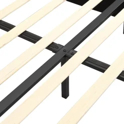 Generique Lit Double 160x200 cm - Lit Rembourré avec Tête de Lit Capitonnée - Velours - Sans Matelas - Beige New