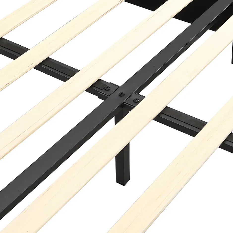 Generique Lit Double 160x200 cm - Lit Rembourré avec Tête de Lit Capitonnée - Velours - Sans Matelas - Beige New