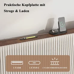 Okwish Lit double 140x200 cm capitonné adulte avec métallique stable et design à ailes - plateforme rembourrée velours côtelé beige/crème Online