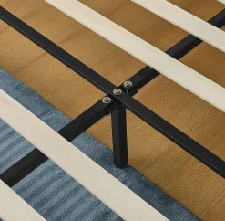 Blackcolors Lit double 140x200 cm, chenille, 4 tiroirs - beige