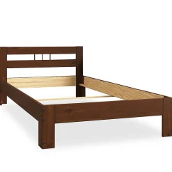 Idimex Lit en bois THEO 100 x 200 cm - Coloris châtaignier Discount