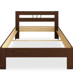 Idimex Lit en bois THEO 100 x 200 cm - Coloris châtaignier Discount