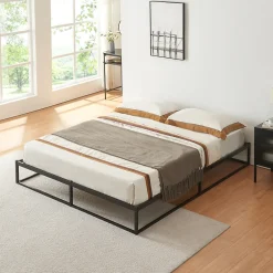 [En.Casa] Lit en métal Trerunta acier 180 x 200 cm noir en.casa