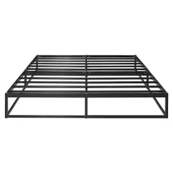 [En.Casa] Lit en métal Trerunta acier 180 x 200 cm noir en.casa