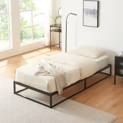 [En.Casa] Lit en métal Trerunta acier 90 x 200 cm noir en.casa Best