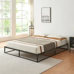 [En.Casa] Lit en métal Trerunta acier 160 x 200 cm noir en.casa