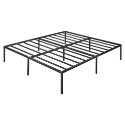 [En.Casa] Lit en métal Vaardö acier 180 x 200 cm noir en.casa