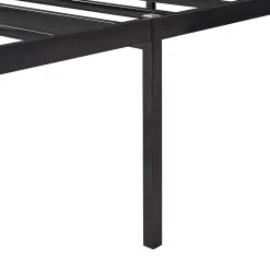 [En.Casa] Lit en métal Vaardö acier 90 x 200 cm noir en.casa