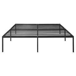 [En.Casa] Lit en métal Vaardö acier 160 x 200 cm noir en.casa Clearance
