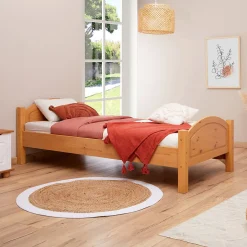 Idimex Lit en pin FLIMS, 90 x 200 cm, lasuré couleur hêtre