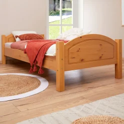 Idimex Lit en pin FLIMS, 90 x 200 cm, lasuré couleur hêtre