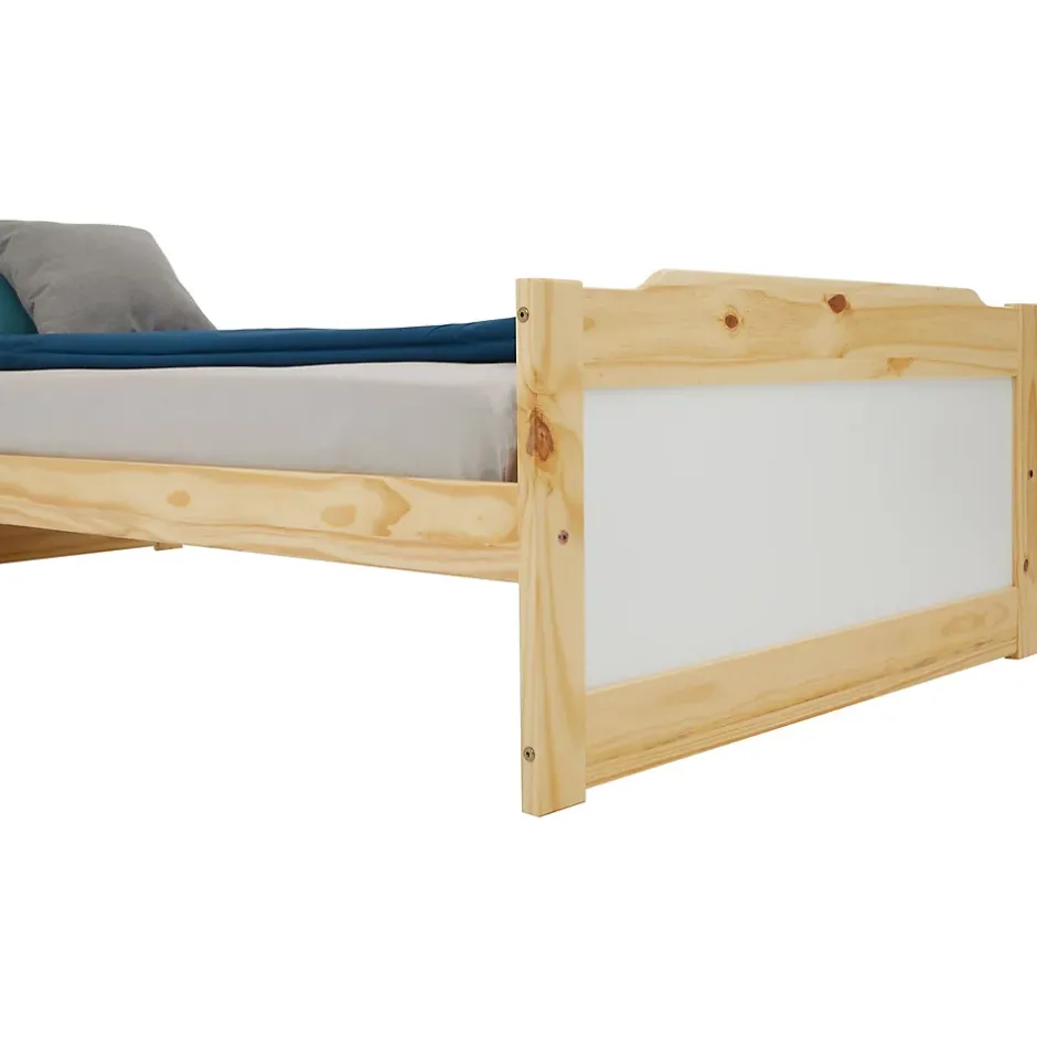 Idimex Lit en pin FRITZ, 90 x 200 cm, coloris naturel et blanc Outlet