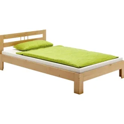 Idimex Lit en pin THEO, 100 x 200 cm, lasuré couleur hêtre